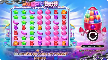 Играть слот Sugar Rush интерфейс